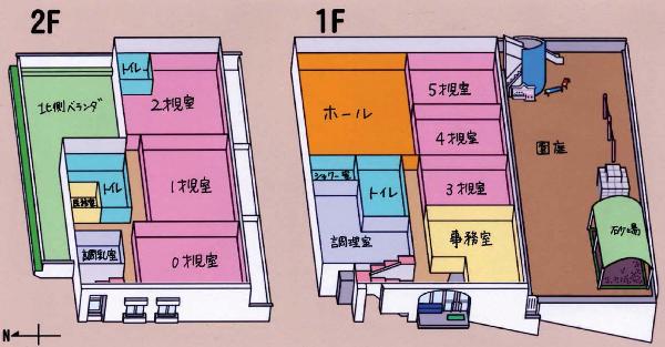 建物の見取り図や遊具の場所を表示しています