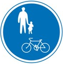 普通自転車歩道通行可標識の絵