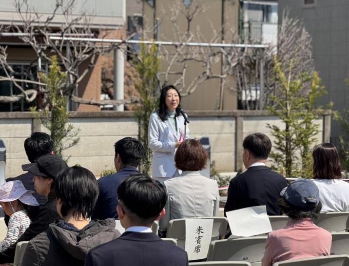開園式での挨拶の様子
