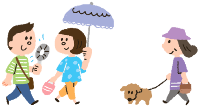 屋外での対策イラスト