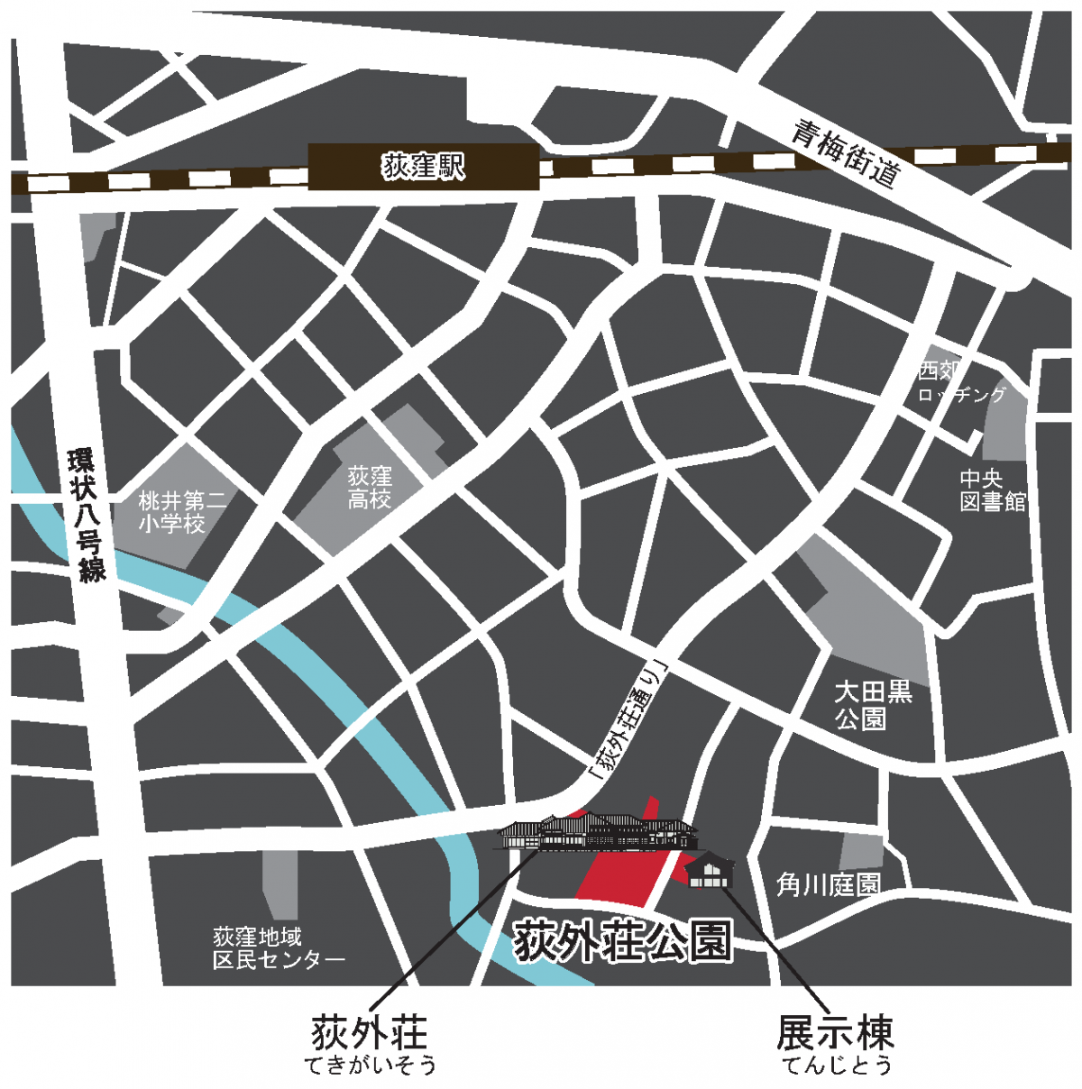 展示棟位置図