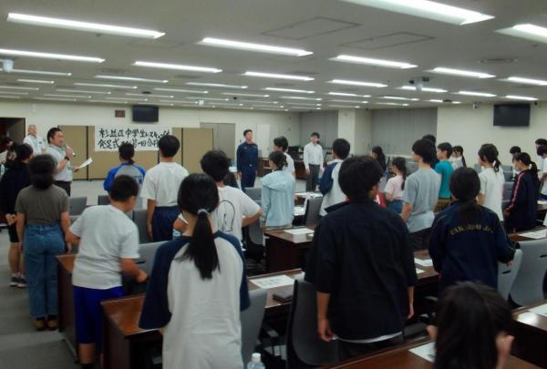 発足式および合同訓練のようす