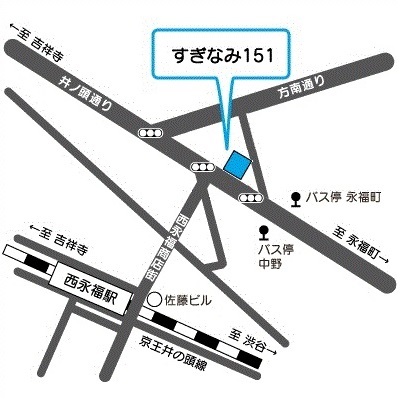 地図：すぎなみ151周辺